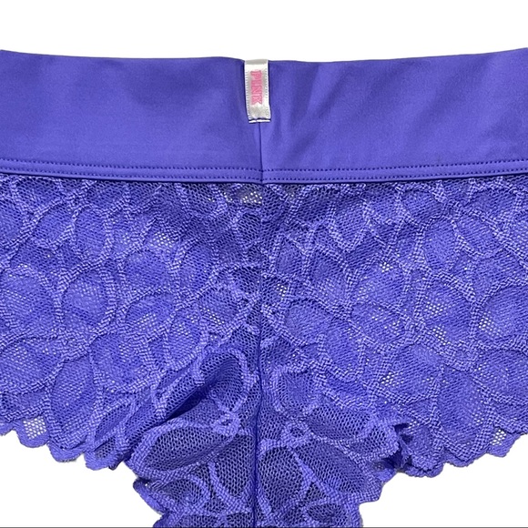 VS PINK 2016 Vintage Extra Low Rise Cheekster Semi-sheer Mesh Floral Print Panty - Picture 10 of 16